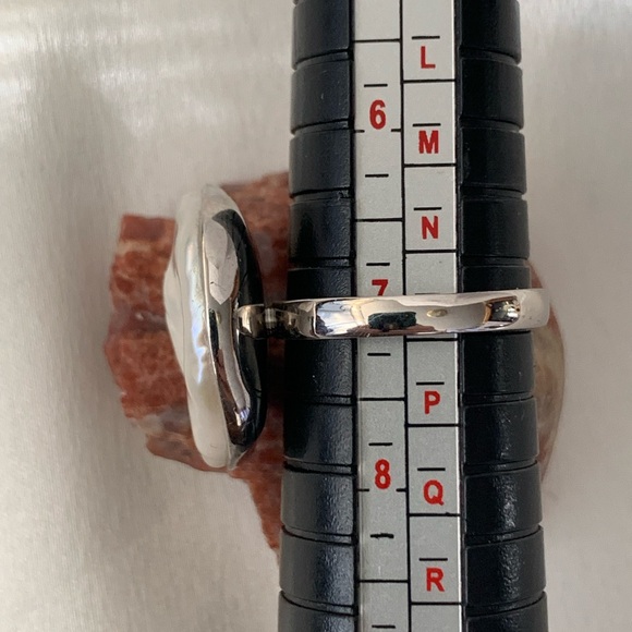 Keshi Cultured Baroque Freshwater Pearl Sterling Silver 925 Ring Size 7 US - Picture 11 of 12